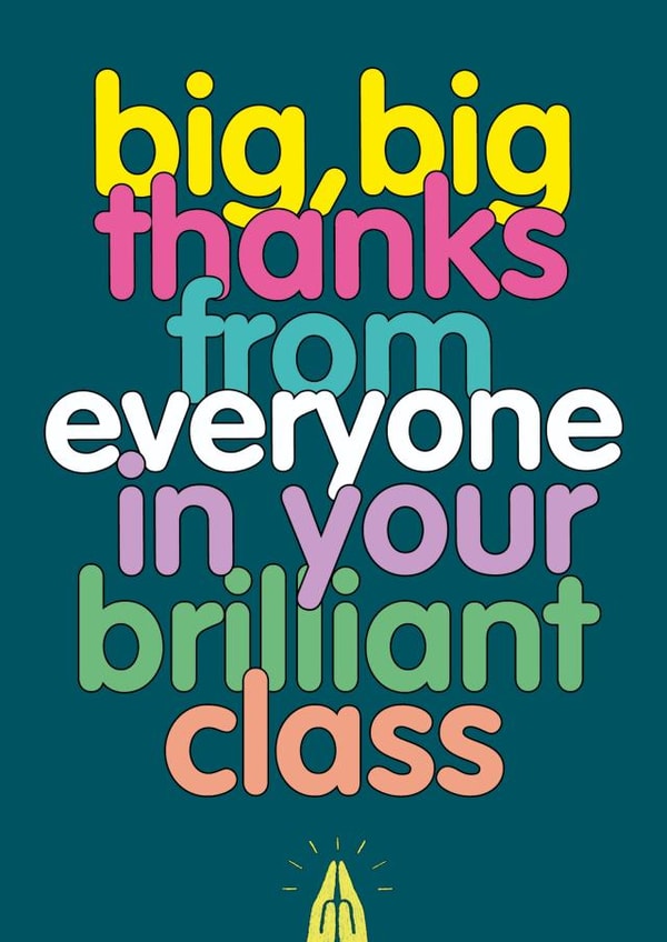 Cute Thank You Card - For Teacher - Brilliant Class created by The Buddy Fernandez Card Co.