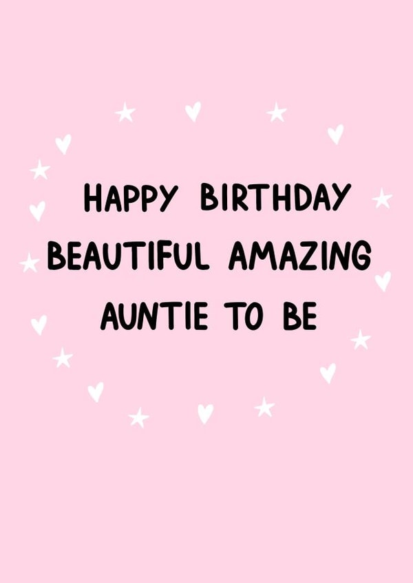 Cute Birthday Card - From The Bump - For Auntie To Be/ Sister created by HCD Illustration