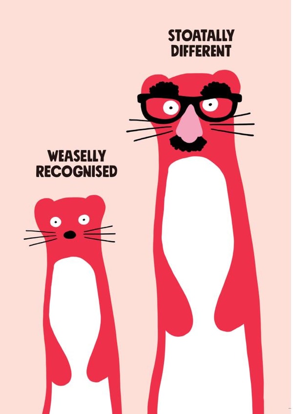 Funny Birthday Card - Stoat and Weasel Joke created by Stoats & Weasels