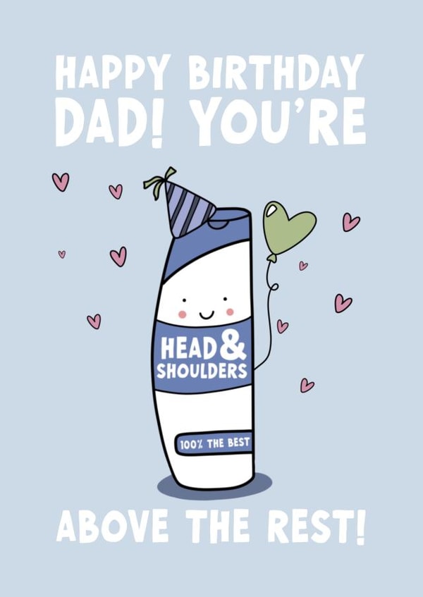Cute Birthday Card - For Dad - Head and Shoulders created by Forever Blessed