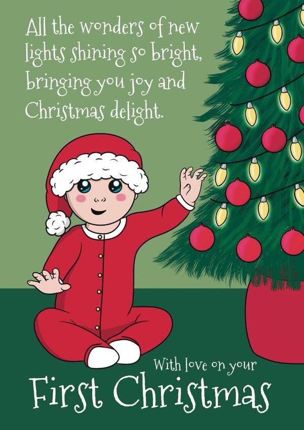 Babies First Christmas Card - Poem created by @Cupsie's Creations