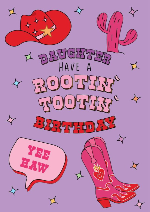 Fun Birthday Card - For Daughter - Cowgirl created by @Laura Lonsdale Designs