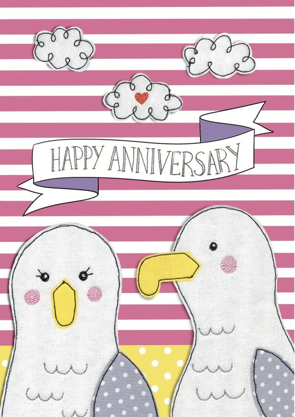 Anniversary card - Seagulls - the look of love created by Spells and Spindles