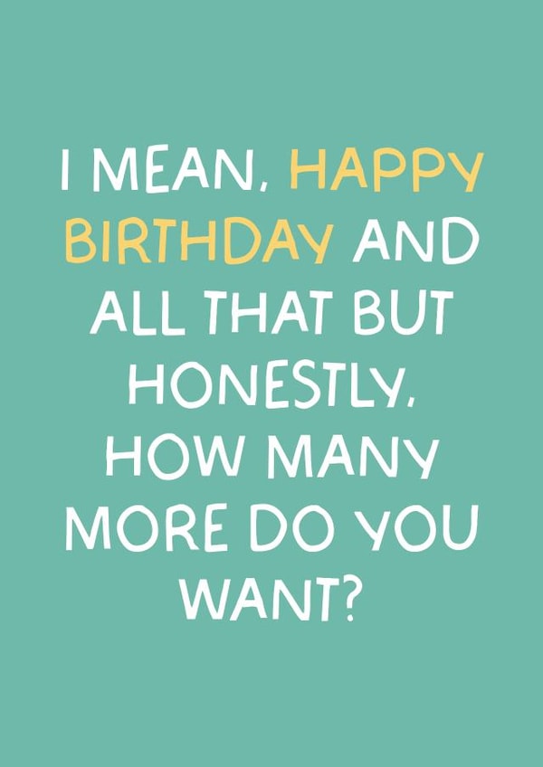 Funny/Cheeky 'Happy Birthday' Card created by Puns and Needles