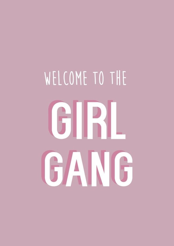 New baby girl card, welcome to the girl gang! created by Loopy Creative