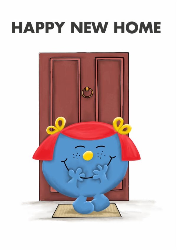 Cute New Home Card - Little Miss Giggles - Mr. Men created by Mr. Men