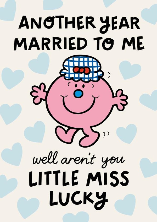 Funny Anniversary Card - Little Miss Lucky - Mr. Men - Wife created by Mr. Men