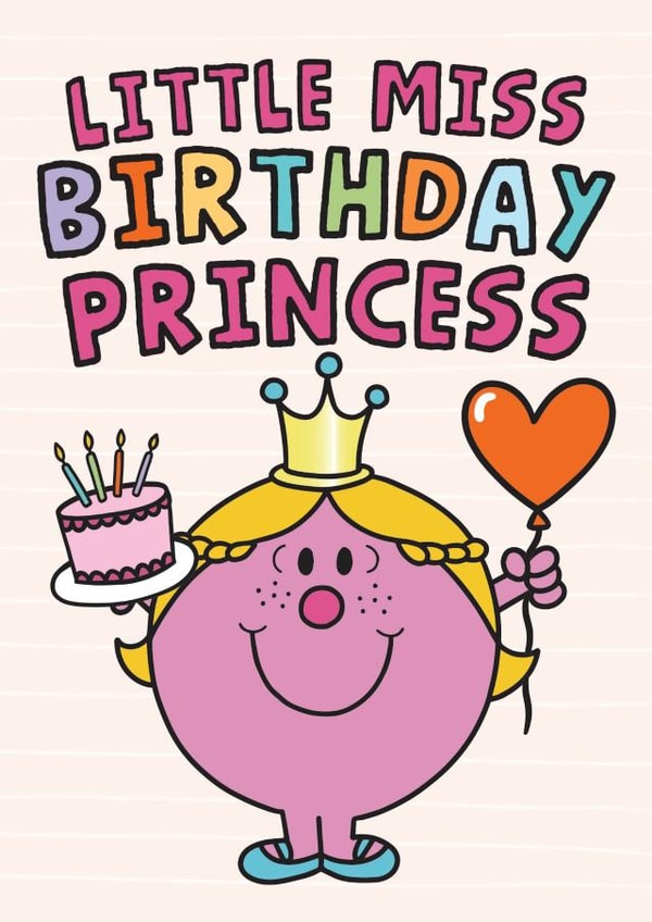 Cute Birthday Card - Little Miss Princess - Mr. Men created by Mr. Men