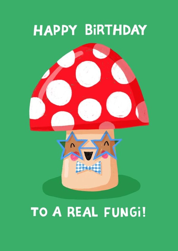 Cute Birthday Card - Mushroom Pun - Dad Joke created by Nicola Watson