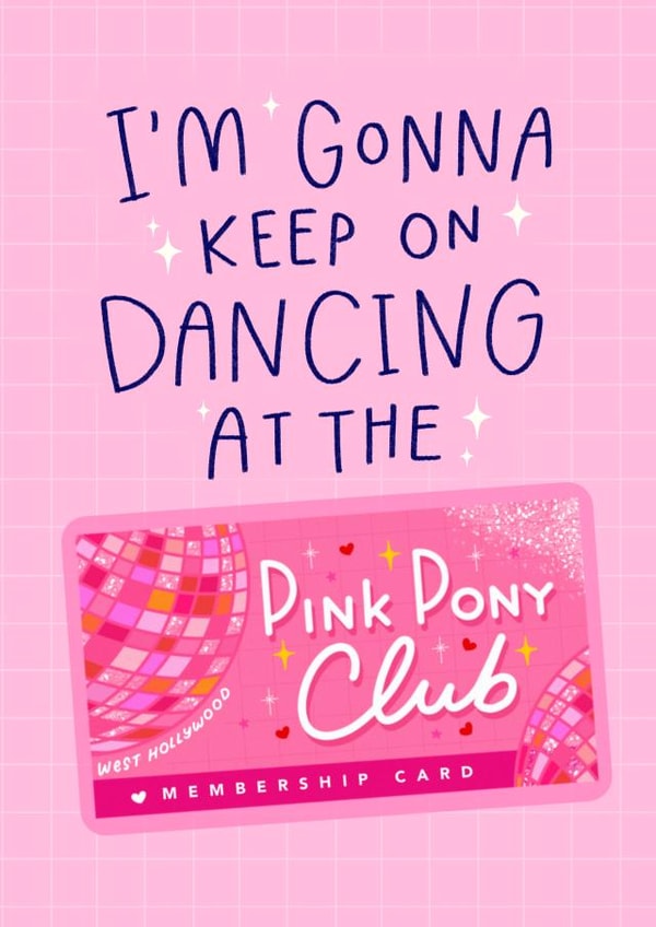 Funny Birthday Card - Chappell Roan - Pink Pony Club created by katie illustrated