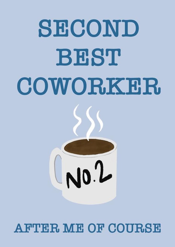 Coworker appreciation card thank you created by Mogs Austin