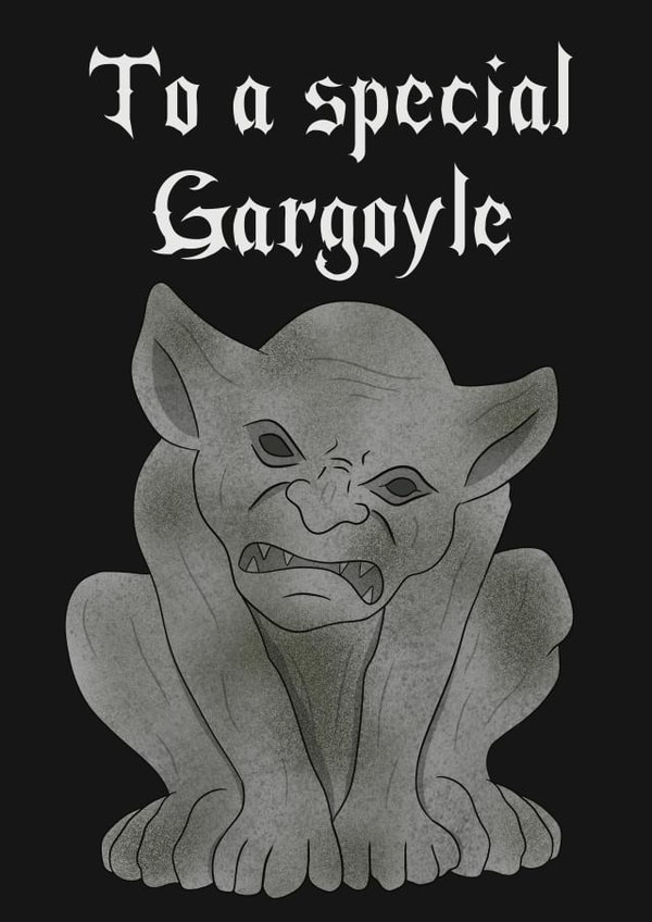 Old age gargoyle gothic dark joke funny offensive created by Waffleteeth