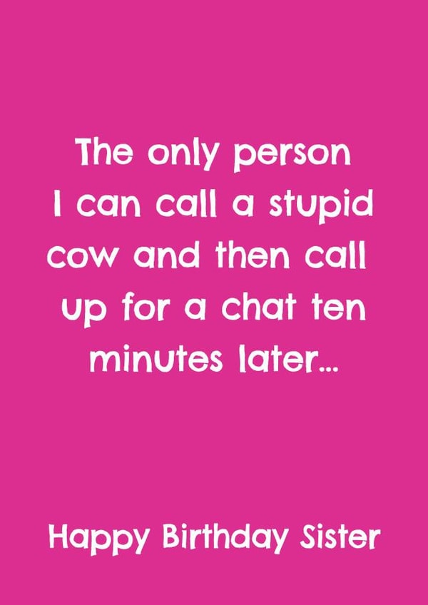 Stupid Cow - Funny Sister Birthday Card created by @Laura Lonsdale Designs