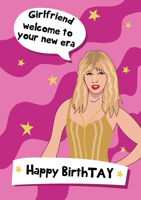 Cute Birthday Card - For Girlfriend - Taylor Swift created by @Laura Lonsdale Designs