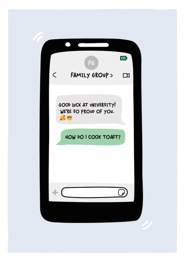 Funny Good Luck At University Card created by DesignShedCymru