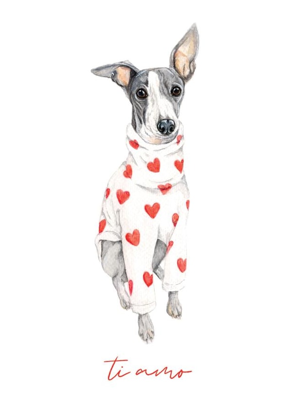 Italian Greyhound - I Love You 'Ti Amo' created by GiFlynn Design