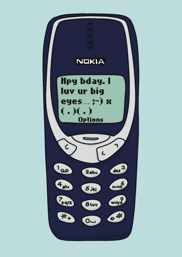 Cheeky birthday card for significant other with a retro twist. created by Yorkshire Pudding Designs