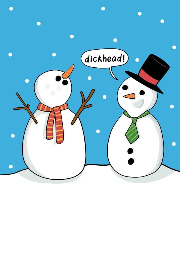 Rude Birthday Card - Dickhead - Funny Christmas Card for Rude Joke Lovers created by Running with Scissors