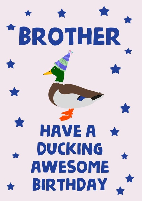 Brother Birthday Duck Birthday Card created by tea please