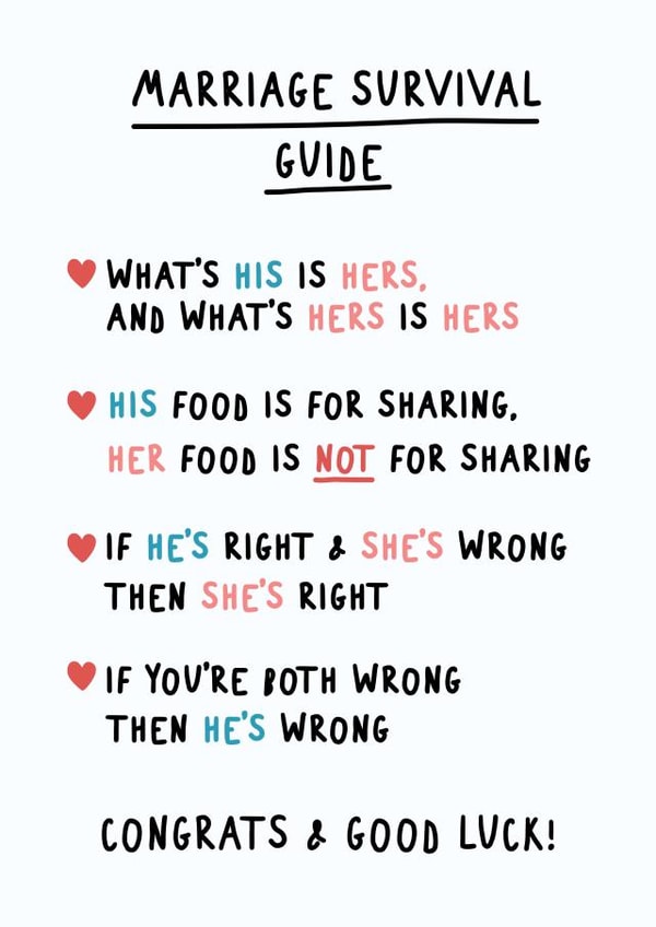 Congratulations Card - Wedding Day - New Couple - Funny Wedding Card created by Silly Billy