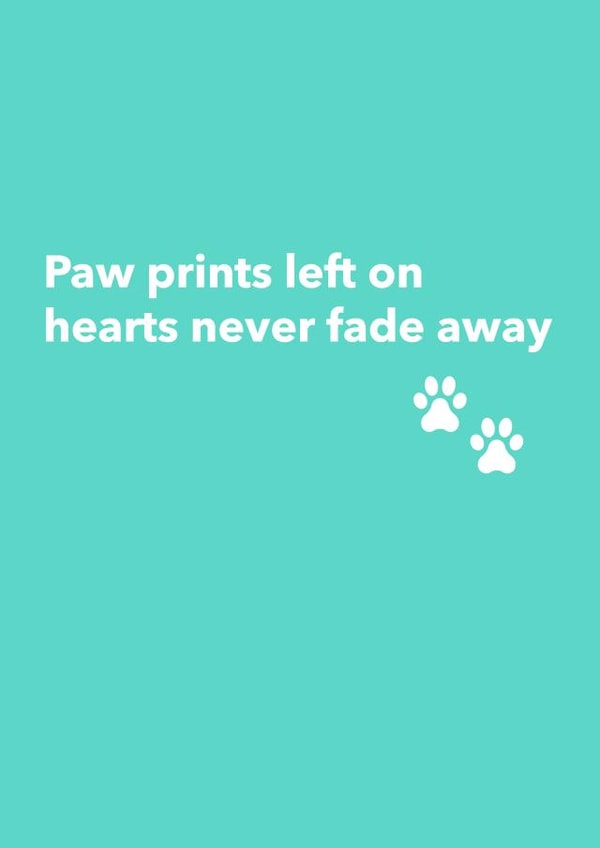 Heartfelt Sympathy Greetings Card for the Loss of a Pet created by AllenellA Designs