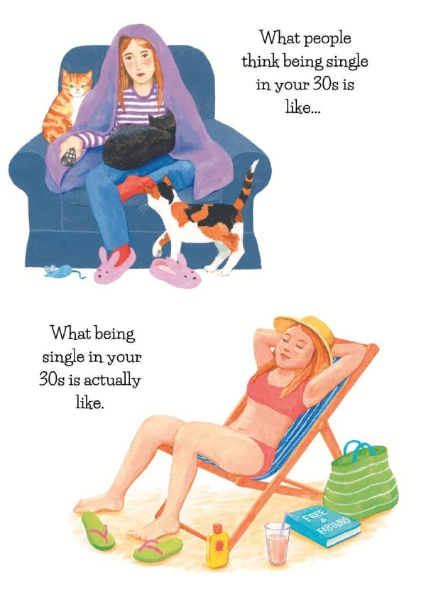 Funny Break Up Card - For Her - Single and Loving Life! created by Mind Over Letter