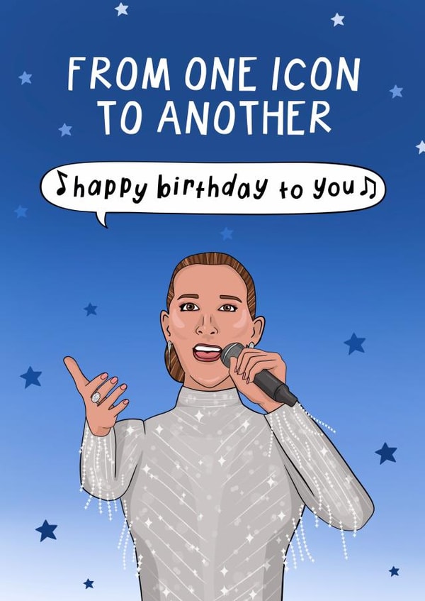 Funny Birthday Card - Céline Dion Paris Olympics - Iconic Popstar Comeback created by Running with Scissors
