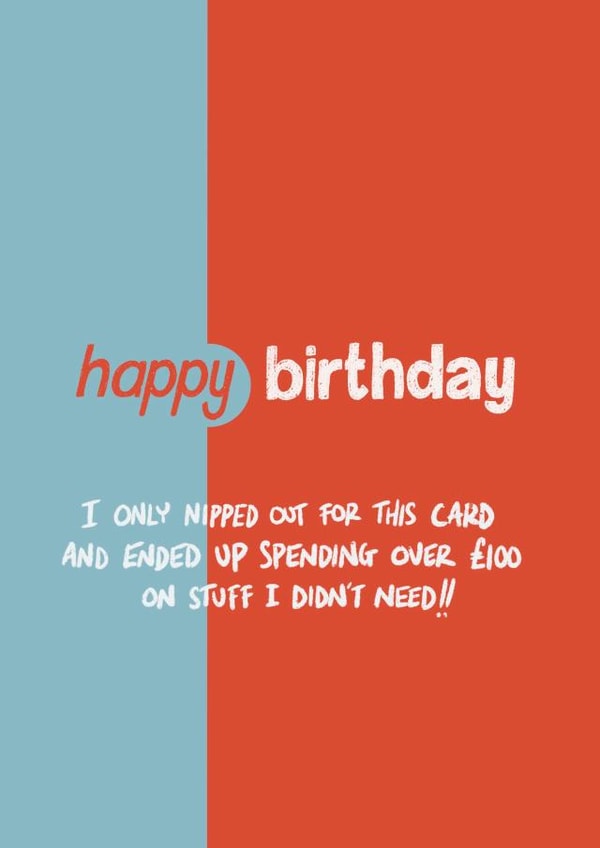 Funny Birthday Card - Home Bargains created by Tommy Blue Illustration