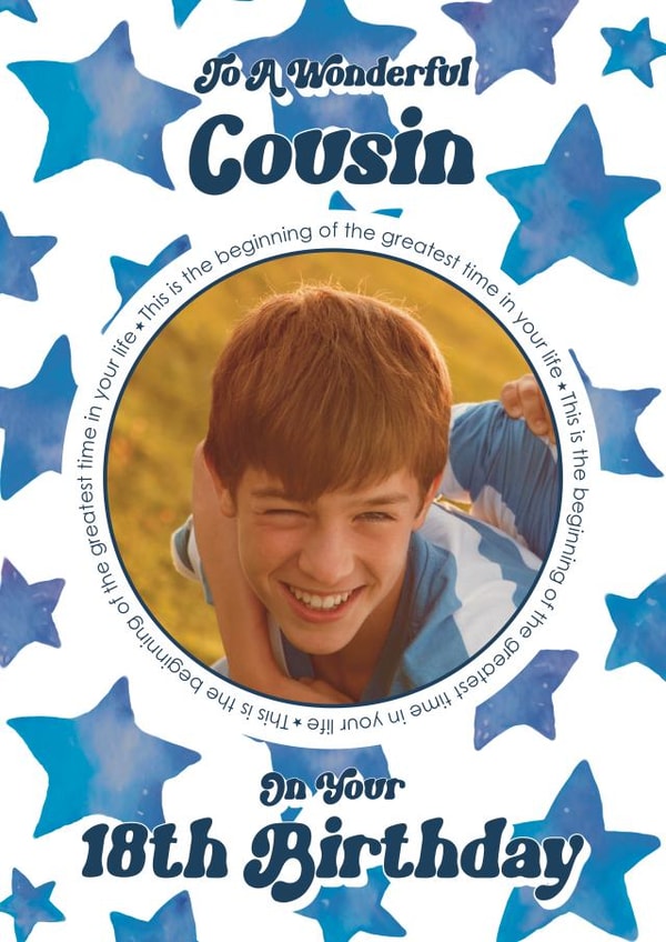 Classic Birthday Card - For Cousin - 18th Birthday created by Choo Choo 