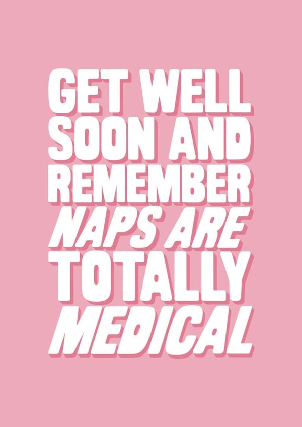 Funny Get Well Soon - Naps Are Medical - Sleeping created by YAWN DESIGNS
