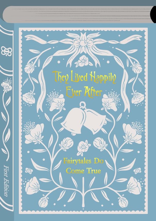 A beautiful fairytale card for a wedding day or anniversary created by Art by Reebee