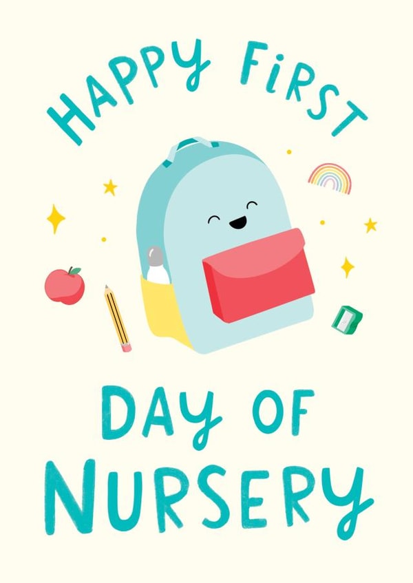 Cute First Day Of Nursery Card - For Him - First Day created by The Cake Thief