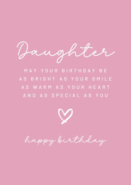 Happy birthday daughter card card
