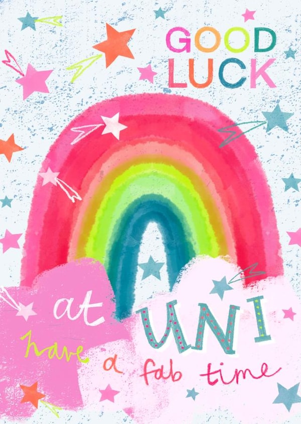 Cute Good Luck & Leaving Card - For Her - Good Luck At Uni created by Sticky Tape Kate