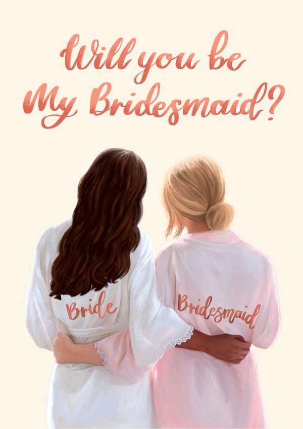 Bridesmaid Wedding Proposal - Will You Be My Bridesmaid? - Friend Keepsake created by Becca Doodles Design