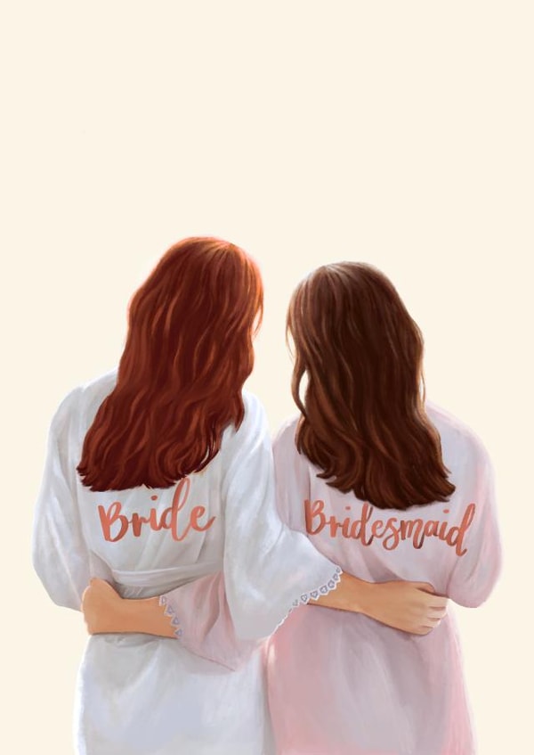 Bridesmaid proposal - Thank you - Friendship Wedding Keepsake created by Becca Doodles Design
