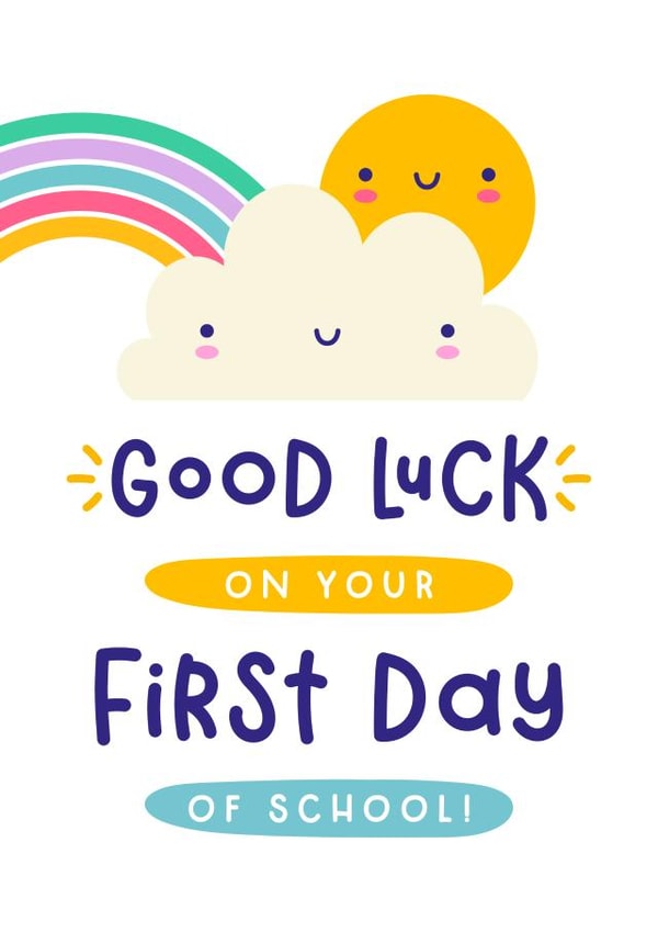 Cute Good Luck Card - First Day of School created by Joanne Hawker