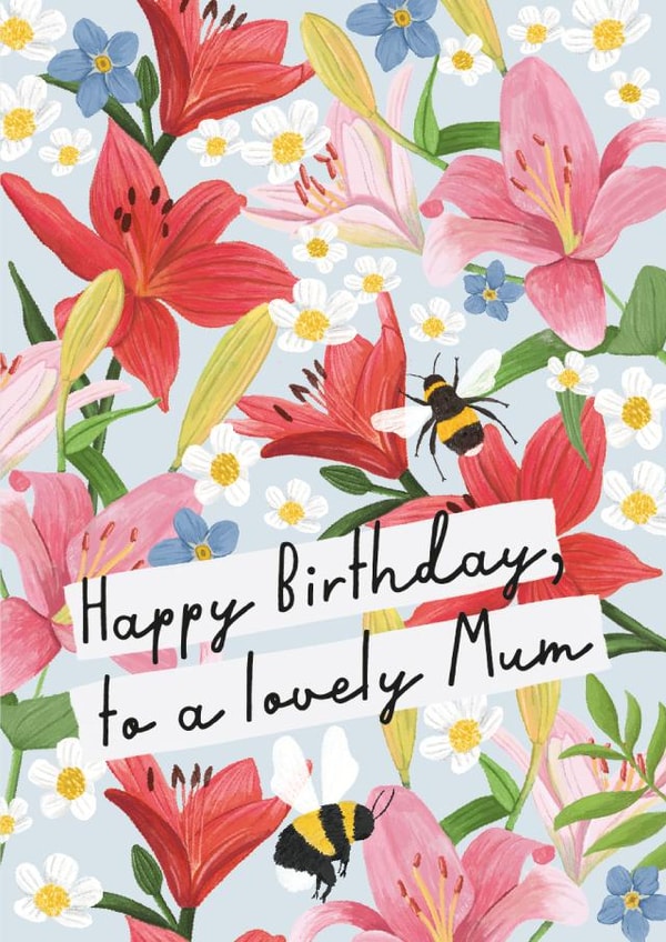 Pretty Birthday Card - For Mum - Floral created by Rebecca Grantham