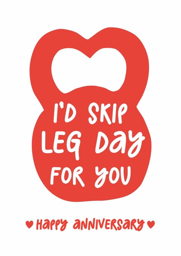 Cute Anniversary Card - For Gym Lover - Workout - Gym Buddy created by Silly Billy