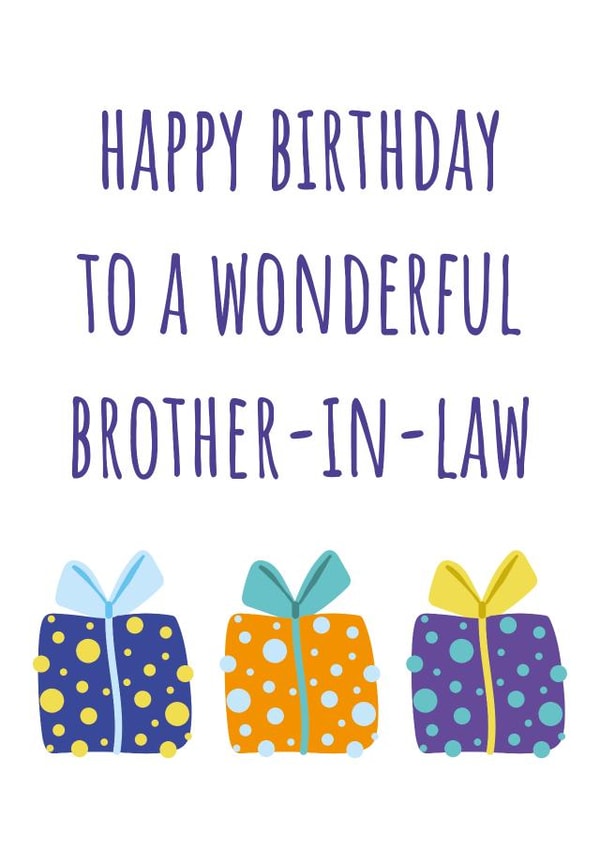 Classic Birthday Card - For Brother-In-Law - Colourful Gifts created by size3art