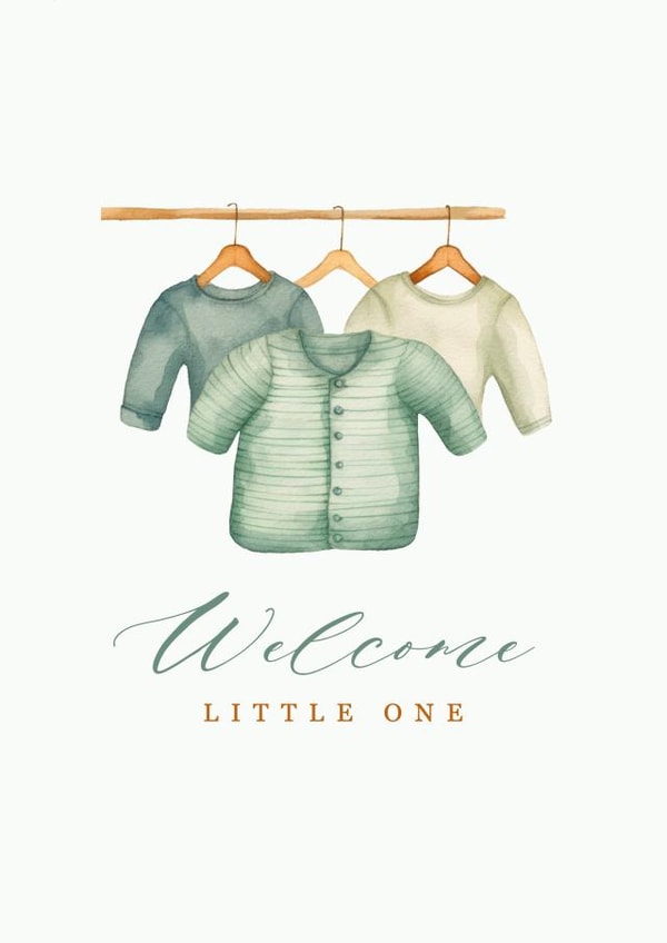 Cute Green Blue Baby Clothes - New Born Baby Boy - Welcome Little One created by Modupe Yalley