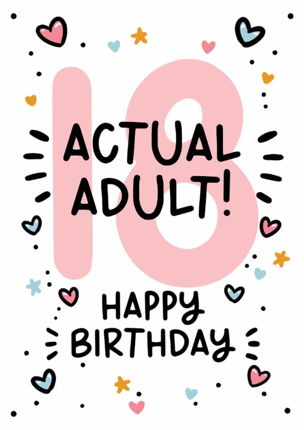 Girls 18th Birthday Card - 18th Birthday Card for Girls - 18th Birthday Card created by Lyndsay Moon