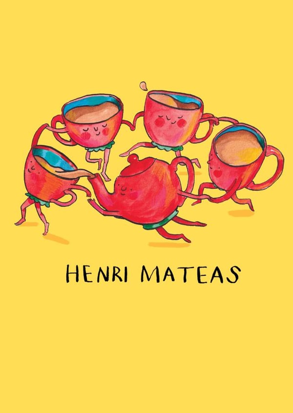 Funny Everyday Card - Henri Mateas - Mattise The Dance - Silly Art History created by Jelly Armchair