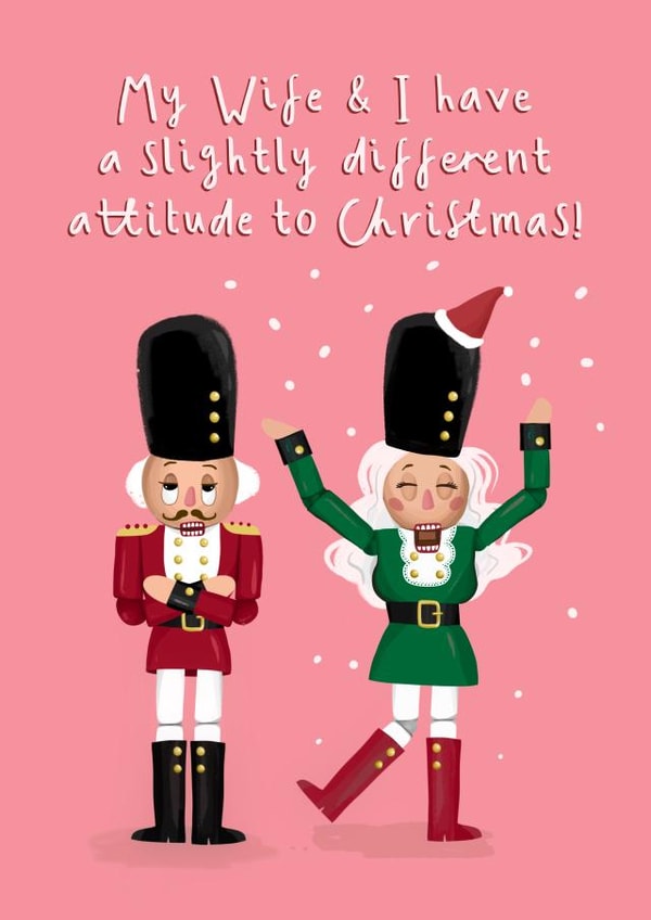 Funny Christmas Card - Wife - Nutcracker created by Running with Scissors