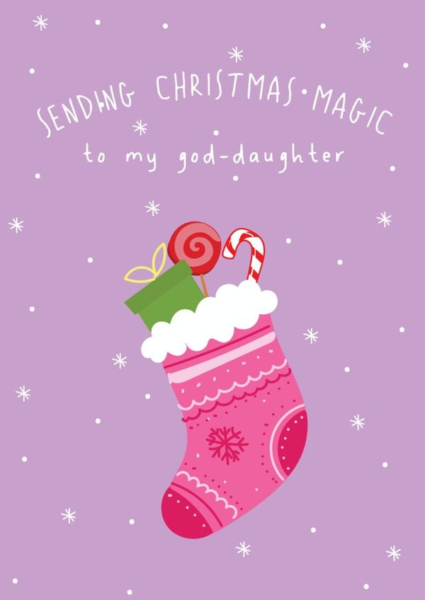 Christmas Card - God-Daughter - Sending Christmas Magic created by @Laura Lonsdale Designs