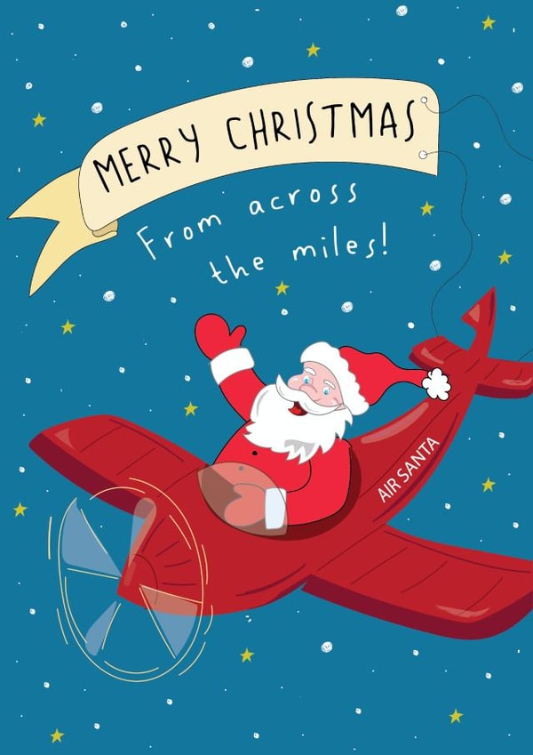 Cute Christmas Card - Merry Christmas From Across The Miles! created by @Laura Lonsdale Designs