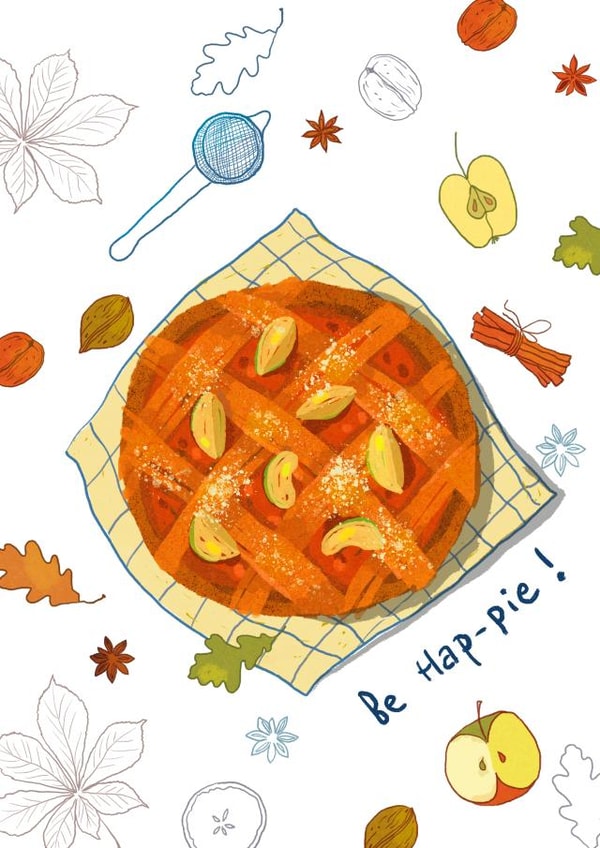 Cute Just Because Card - Be Hap-Pie! created by Katherine Polyakova