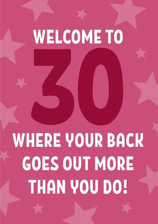 Funny 30th Birthday Card - Welcome To 30 created by Blush & Blossom