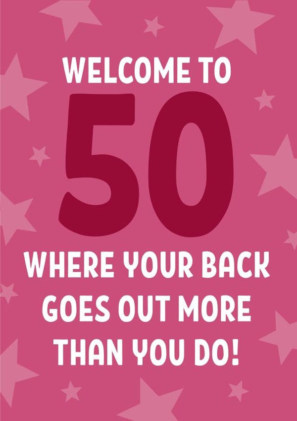 Funny 50th Birthday Card - Welcome To 50 created by Blush & Blossom