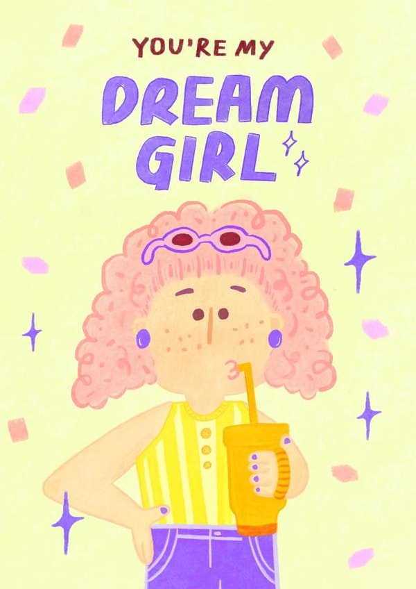 Cute Love and Friendship Card - Stanley Cup - You’re My Drink Girl created by Dancing Tulip